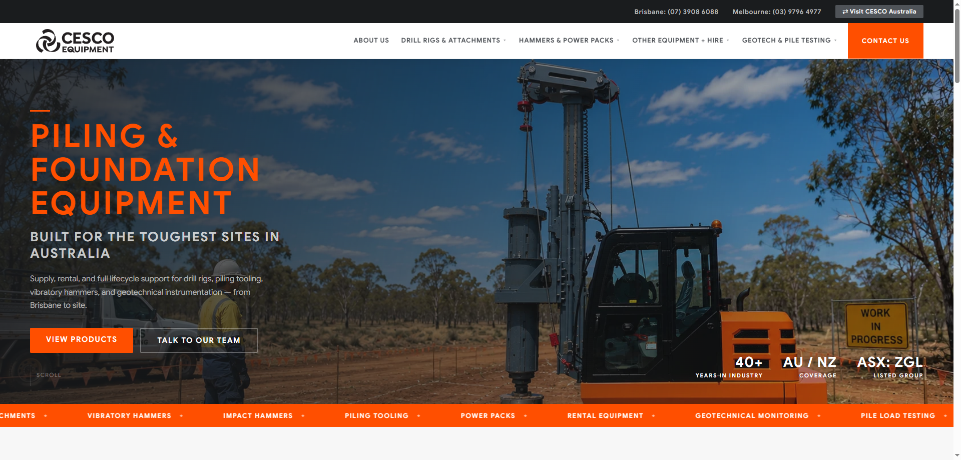 CESCO Equipment website